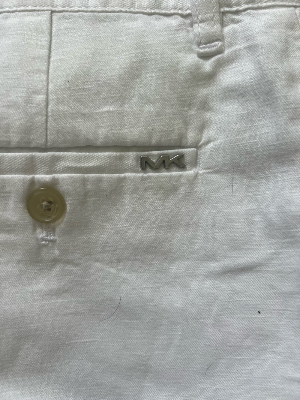 Michael Kors Women's White Linen Blend Shorts Size 34 - Picture 4 of 6